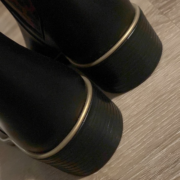 EUC [kate spade] Cheetah Print Black Ankle Bootie Rainboots Women’s Sz 9.0 - Picture 9 of 13